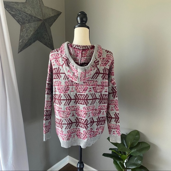 American Eagle Pullover Hoodie Pink/Gray Sz Medium - Picture 7 of 7